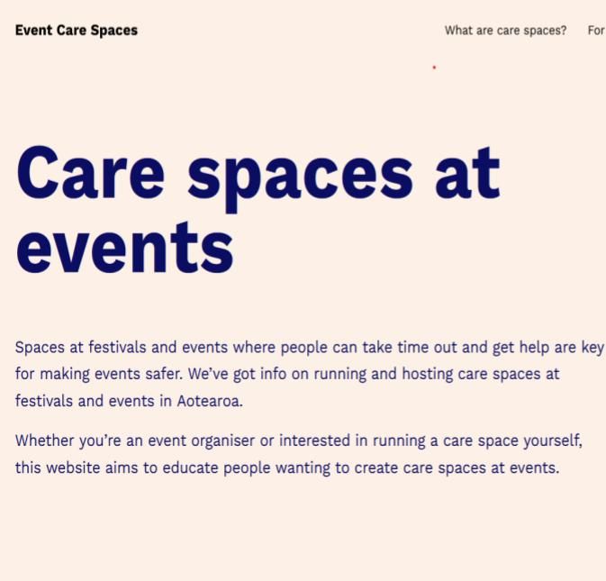 Aotearoa Event Care Spaces